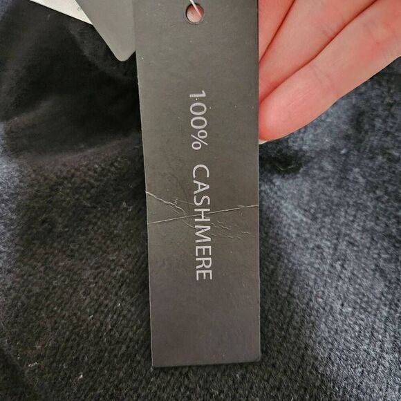 Magaschoni 100% Cashmere Black Fur-Lined Turtleneck Sweater Size Small - Picture 6 of 7